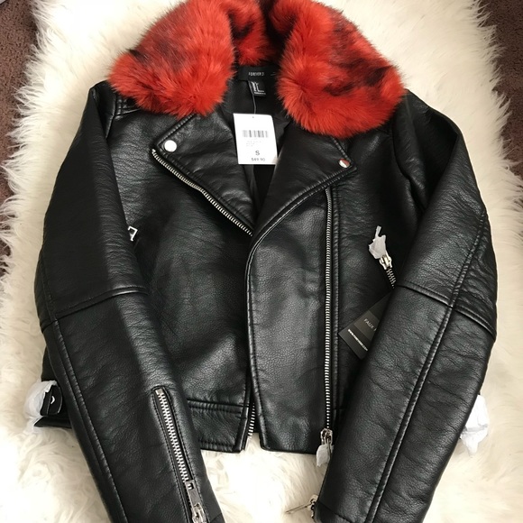 Forever 21 Jackets & Blazers - Forever 21 Faux Fur and Leather Jacket